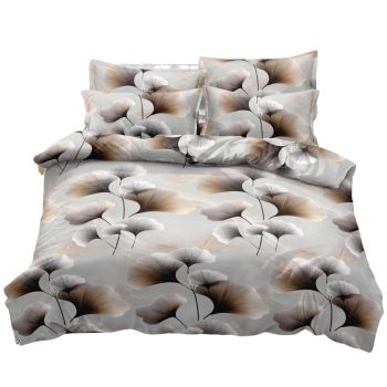 Pościel 140x200 z prześcieradłem bawełna satynowa 4cz PK496